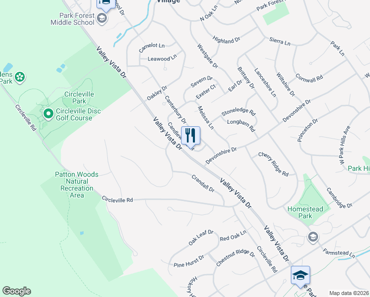 map of restaurants, bars, coffee shops, grocery stores, and more near 654-698 Valley Vista Dr in State College