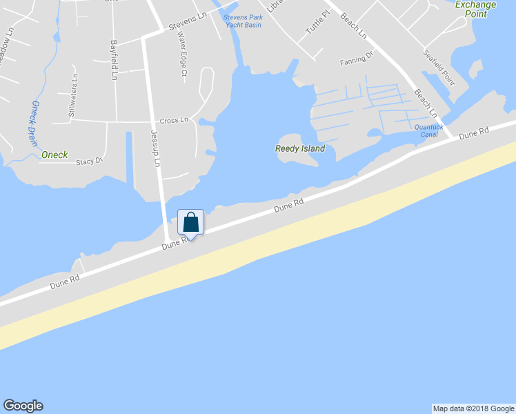 map of restaurants, bars, coffee shops, grocery stores, and more near 192 Dune Road in Westhampton Beach