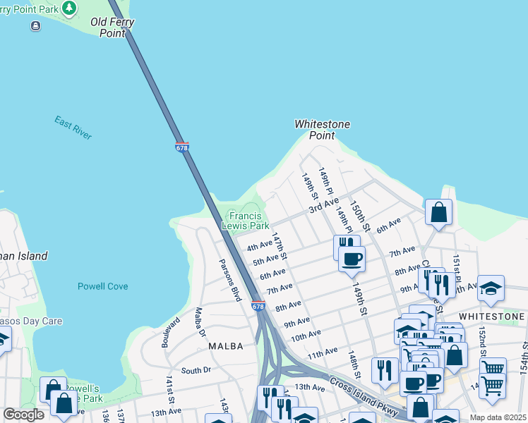 map of restaurants, bars, coffee shops, grocery stores, and more near 6 2nd Avenue in Queens