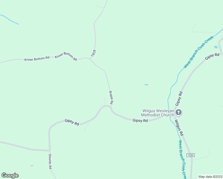 map of restaurants, bars, coffee shops, grocery stores, and more near 317 Kriner Bottom Road in Gipsy