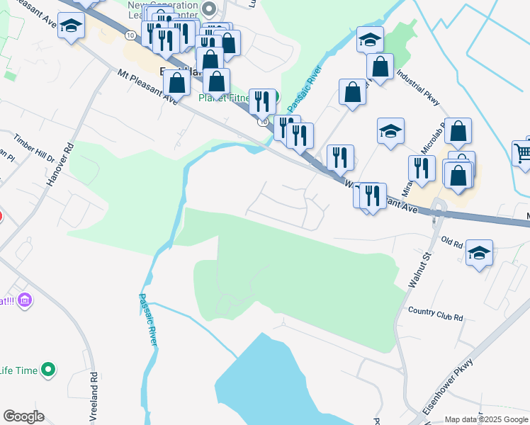 map of restaurants, bars, coffee shops, grocery stores, and more near 86 Winged Foot Drive in Livingston