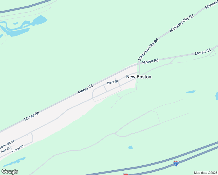 map of restaurants, bars, coffee shops, grocery stores, and more near 353 Roosevelt Drive in New Boston-Morea