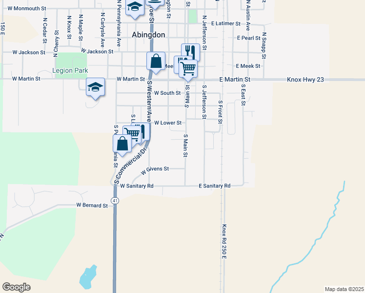 map of restaurants, bars, coffee shops, grocery stores, and more near 601-699 S Main St in Abingdon