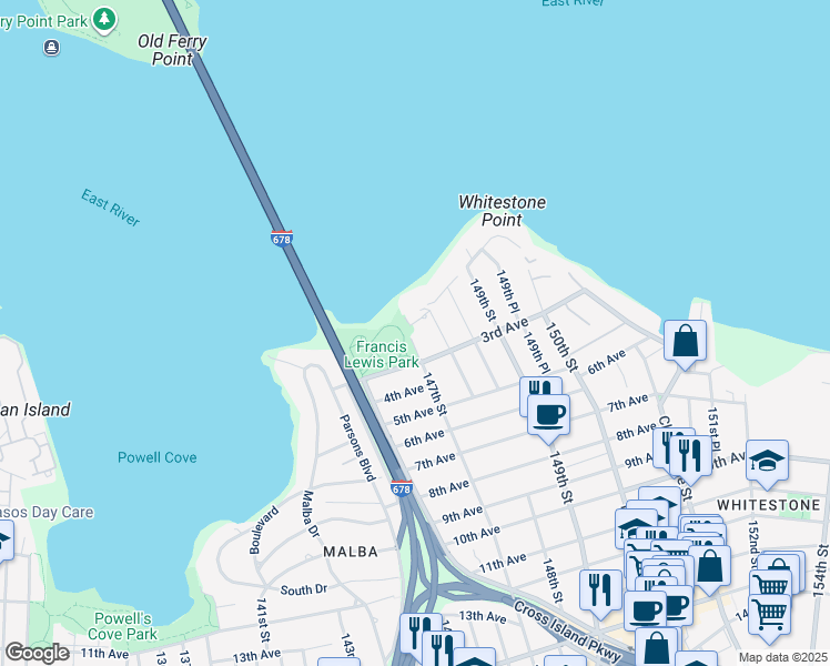 map of restaurants, bars, coffee shops, grocery stores, and more near 6 2nd Avenue in Queens