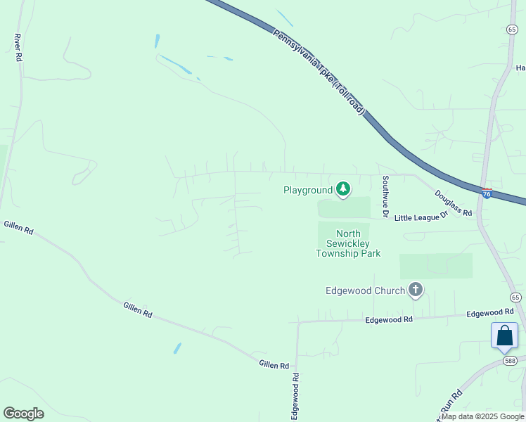 map of restaurants, bars, coffee shops, grocery stores, and more near 121 Oak Ln in Beaver Falls