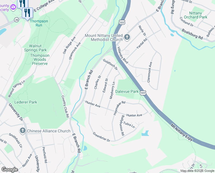 map of restaurants, bars, coffee shops, grocery stores, and more near in Centre