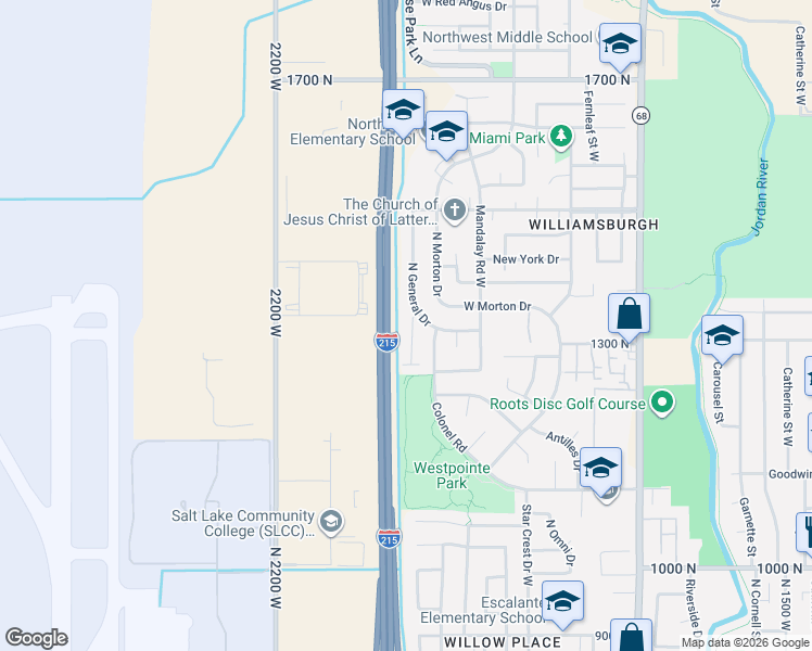 map of restaurants, bars, coffee shops, grocery stores, and more near 1340 Sir Philip Drive West in Salt Lake City