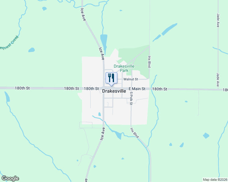 map of restaurants, bars, coffee shops, grocery stores, and more near in Drakesville