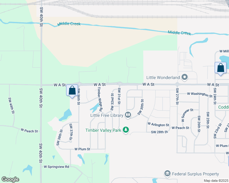 map of restaurants, bars, coffee shops, grocery stores, and more near 1500 Southwest 32nd Street in Lincoln