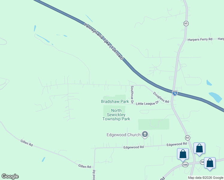 map of restaurants, bars, coffee shops, grocery stores, and more near 197 Douglass Road in Beaver Falls