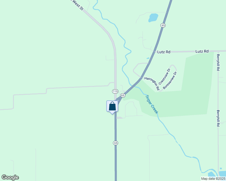 map of restaurants, bars, coffee shops, grocery stores, and more near 4229 North West Street in Lima