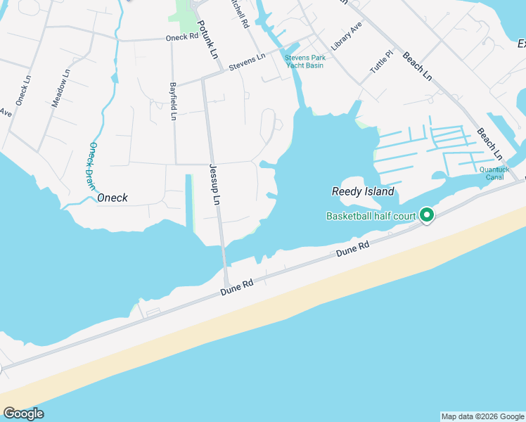 map of restaurants, bars, coffee shops, grocery stores, and more near 23 Westbridge Road in Westhampton Beach