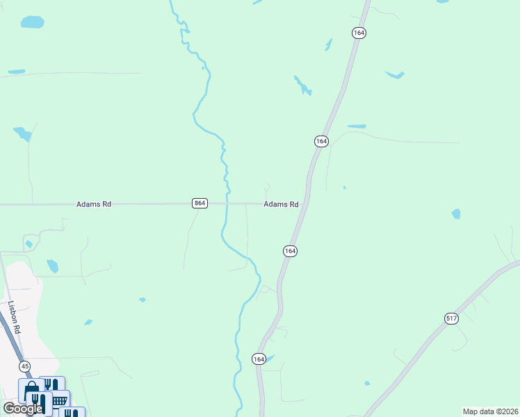 map of restaurants, bars, coffee shops, grocery stores, and more near 39101 Adams Road in Lisbon