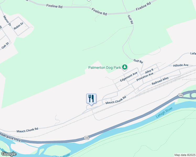 map of restaurants, bars, coffee shops, grocery stores, and more near in Palmerton
