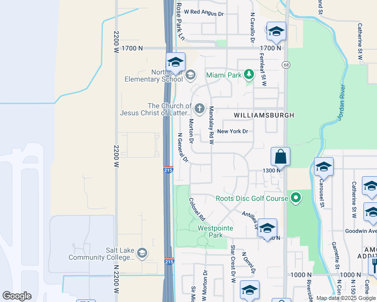 map of restaurants, bars, coffee shops, grocery stores, and more near 1389 North Morton Drive in Salt Lake City