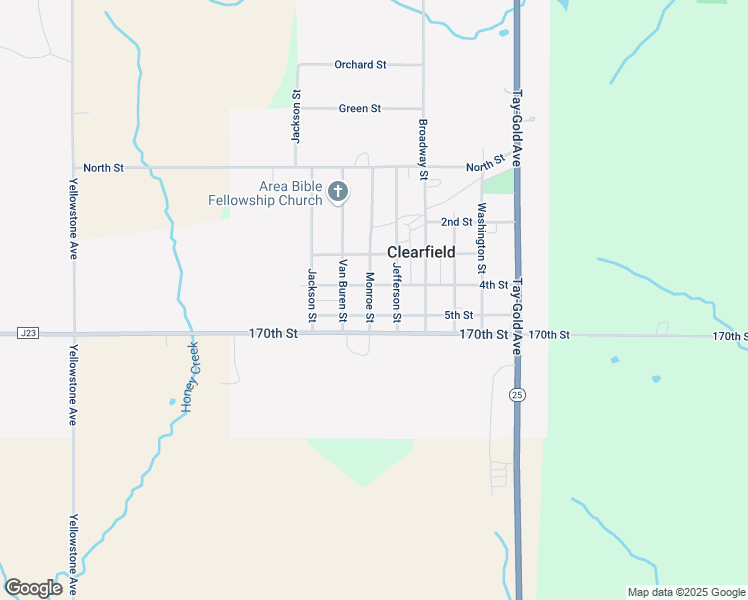map of restaurants, bars, coffee shops, grocery stores, and more near 174 Jefferson Street in Clearfield