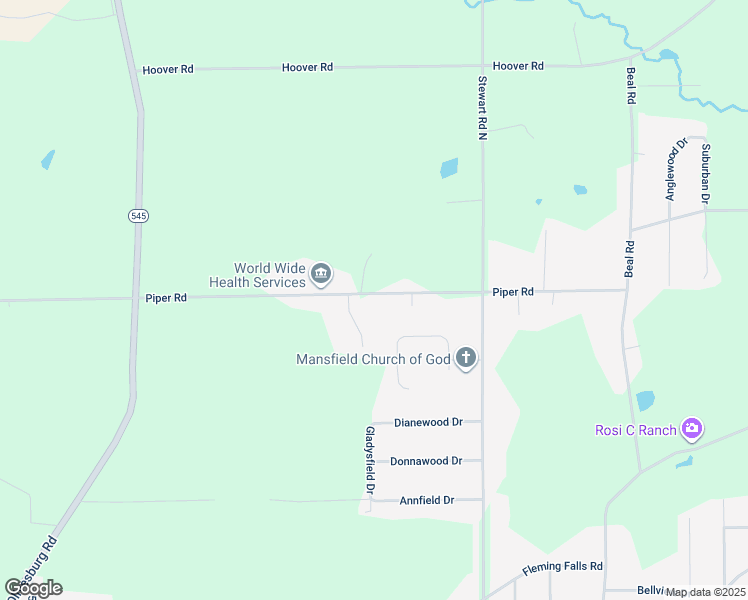 map of restaurants, bars, coffee shops, grocery stores, and more near 962 Piper Road in Mansfield