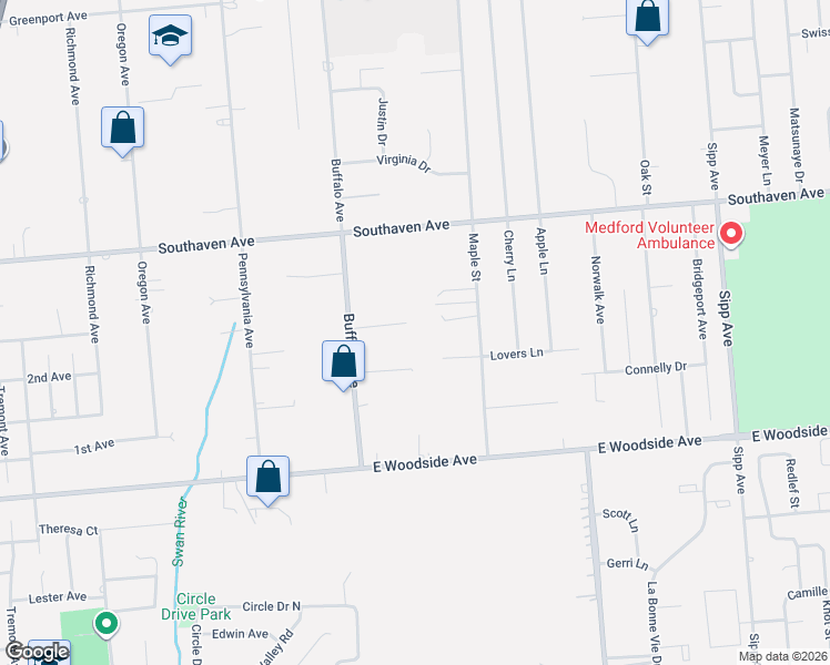 map of restaurants, bars, coffee shops, grocery stores, and more near 8 Lorraine Court in Medford