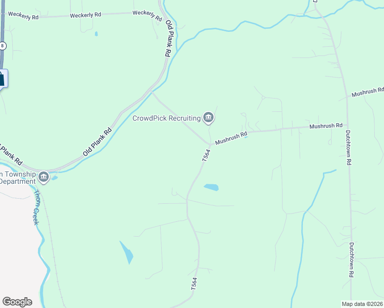 map of restaurants, bars, coffee shops, grocery stores, and more near 110 Winters Road in Butler