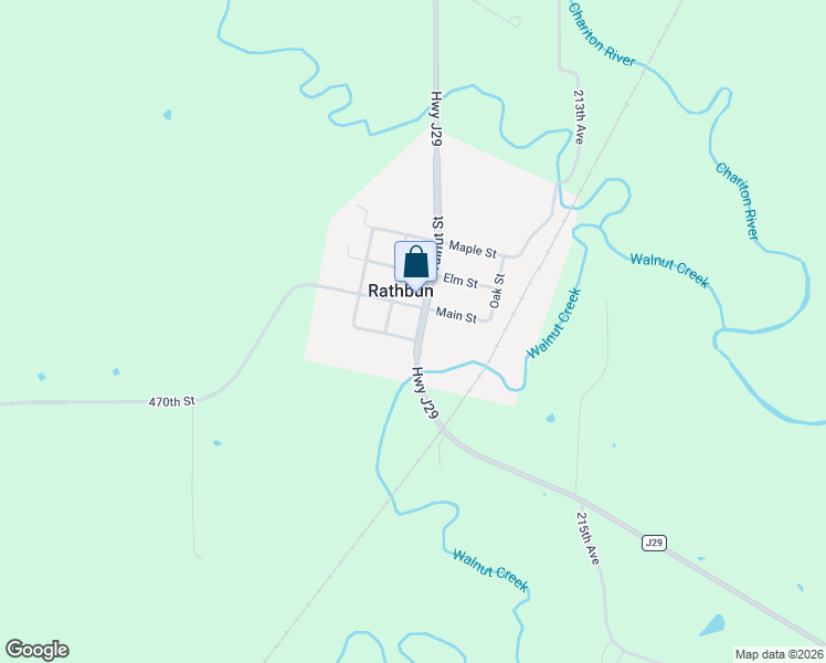 map of restaurants, bars, coffee shops, grocery stores, and more near 201-211 Hickory St in Rathbun