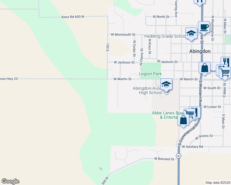 map of restaurants, bars, coffee shops, grocery stores, and more near 201-507 South Stockdale Lane in Abingdon