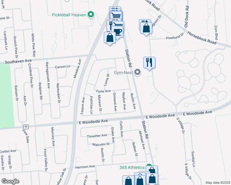 map of restaurants, bars, coffee shops, grocery stores, and more near 12 Forte Avenue in Medford