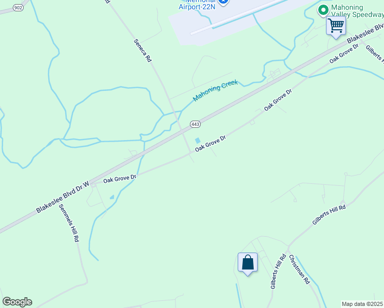 map of restaurants, bars, coffee shops, grocery stores, and more near 891 Oak Grove Drive in Lehighton