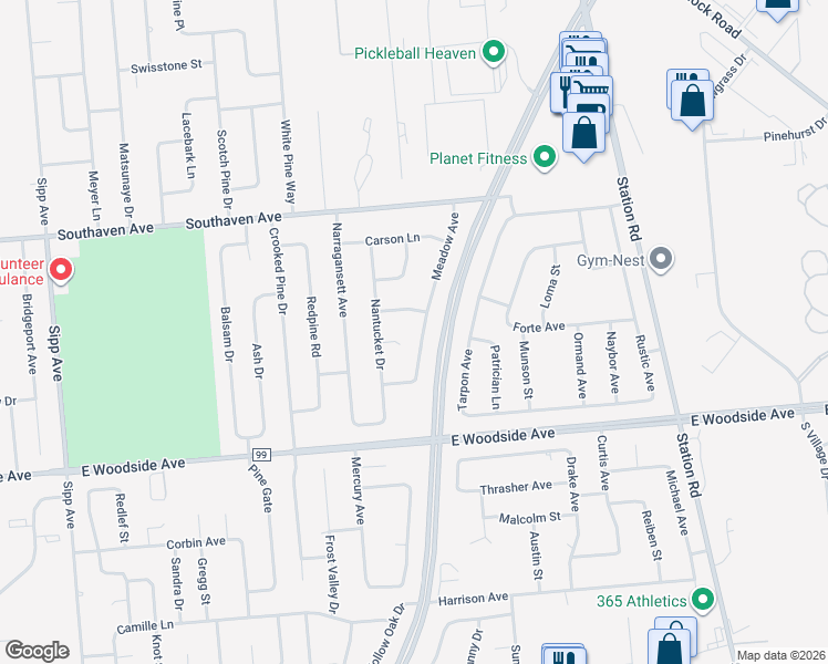 map of restaurants, bars, coffee shops, grocery stores, and more near 18 Meadow Avenue in Medford