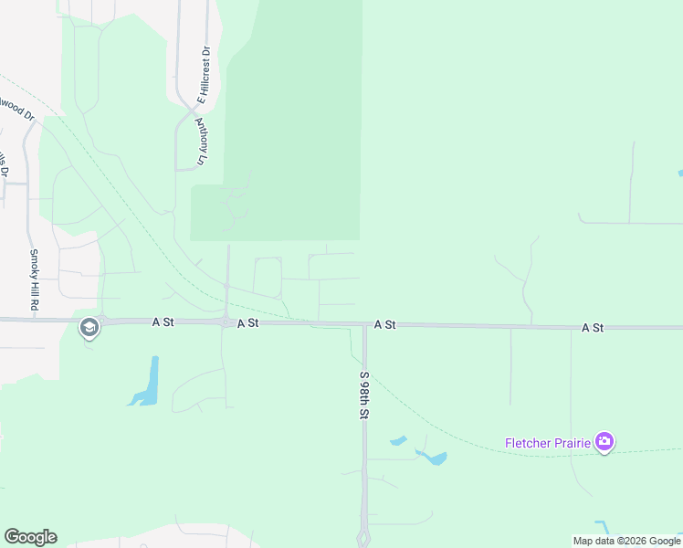 map of restaurants, bars, coffee shops, grocery stores, and more near 9800 A Street in Lincoln