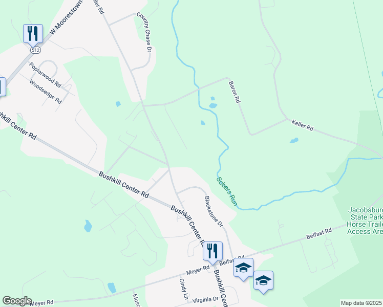 map of restaurants, bars, coffee shops, grocery stores, and more near 226 Sonny Drive in Wind Gap