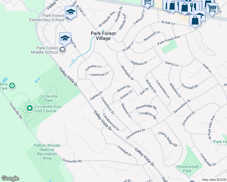 map of restaurants, bars, coffee shops, grocery stores, and more near 266 Oakley Drive in State College