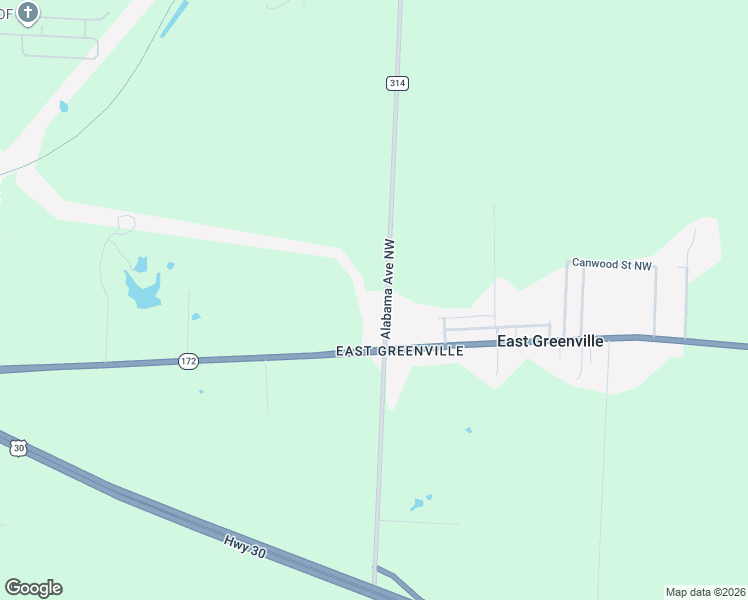 map of restaurants, bars, coffee shops, grocery stores, and more near 1167 Alabama Avenue Northwest in North Lawrence