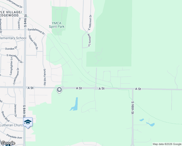 map of restaurants, bars, coffee shops, grocery stores, and more near 1101 South 94th Street in Lincoln