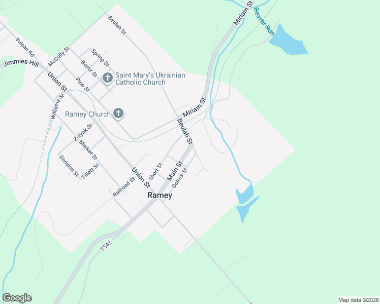 map of restaurants, bars, coffee shops, grocery stores, and more near 669 Beulah Street in Houtzdale