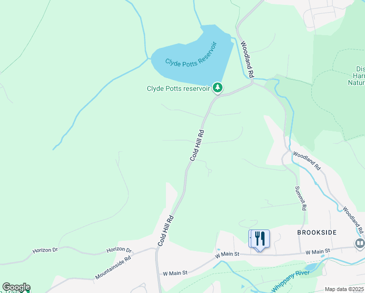 map of restaurants, bars, coffee shops, grocery stores, and more near 34 Cold Hill Road in Morristown