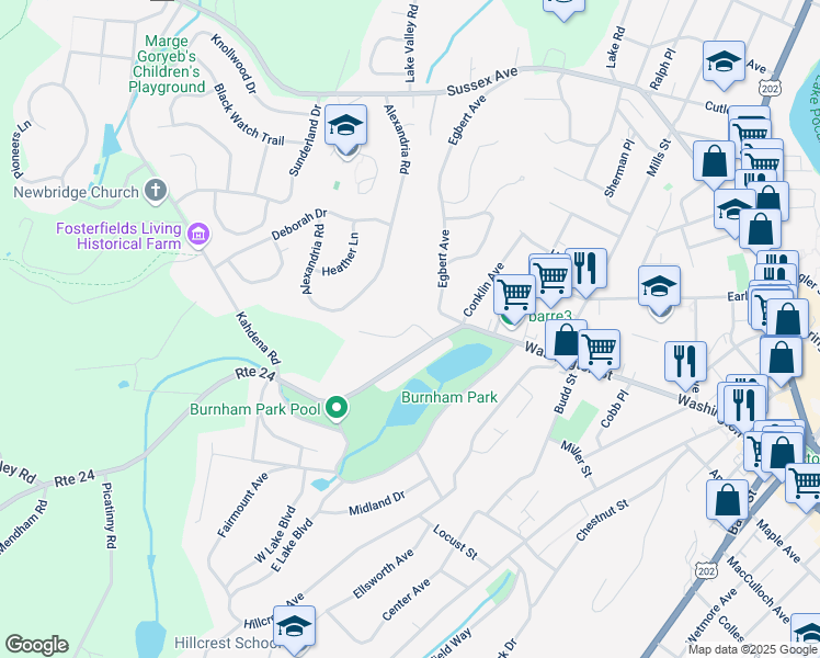 map of restaurants, bars, coffee shops, grocery stores, and more near 4 Jones Drive in Morristown