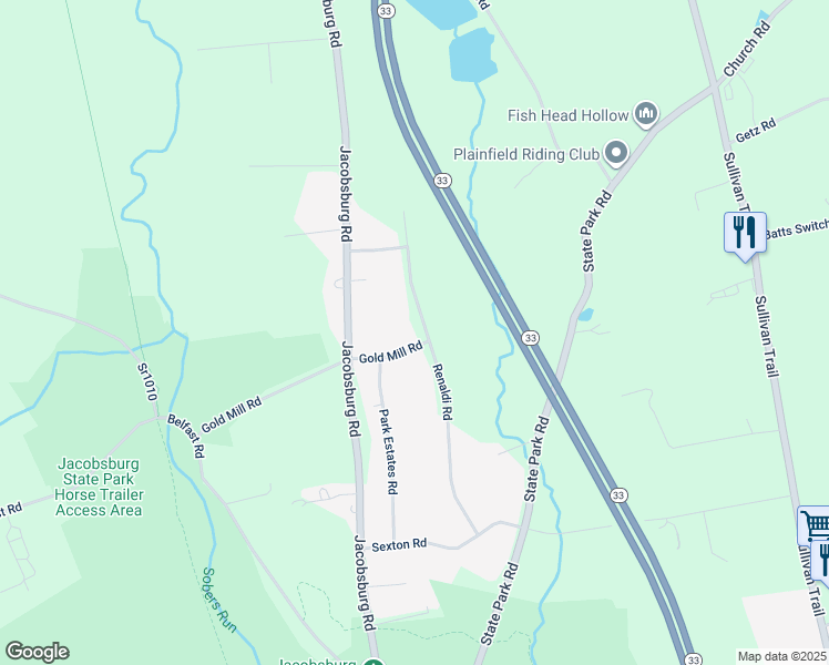 map of restaurants, bars, coffee shops, grocery stores, and more near 969 Renaldi Road in Wind Gap