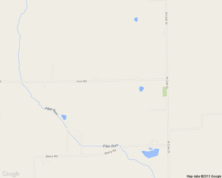 map of restaurants, bars, coffee shops, grocery stores, and more near 1725 Irvin Road in Elida