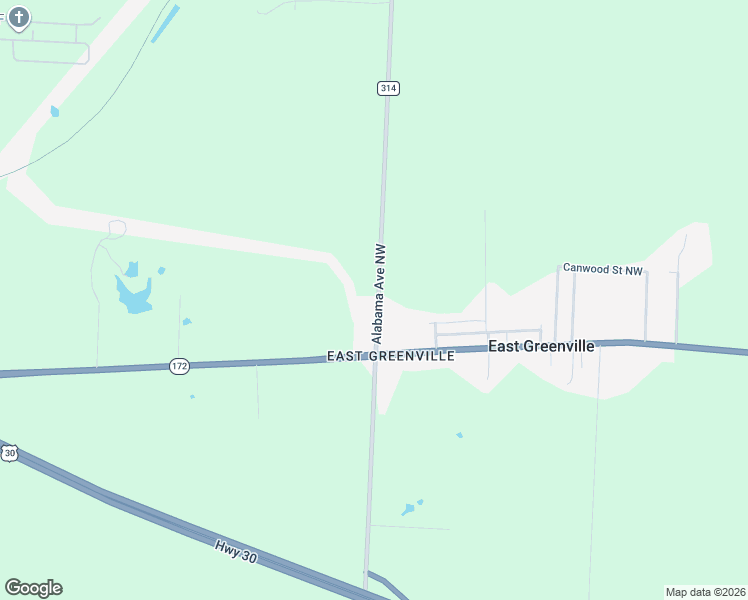 map of restaurants, bars, coffee shops, grocery stores, and more near 1167 Alabama Avenue Northwest in North Lawrence