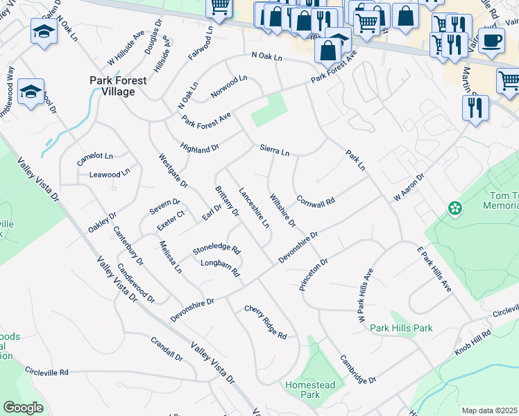 map of restaurants, bars, coffee shops, grocery stores, and more near 501-599 Lanceshire Ln in State College