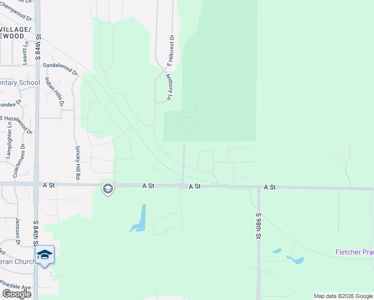 map of restaurants, bars, coffee shops, grocery stores, and more near 1101 South 94th Street in Lincoln
