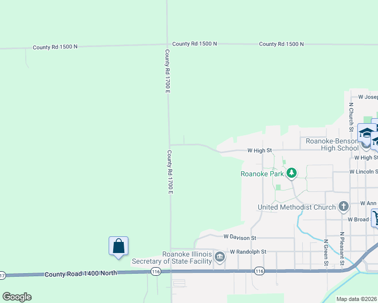 map of restaurants, bars, coffee shops, grocery stores, and more near 901-1007 West High Street in Roanoke