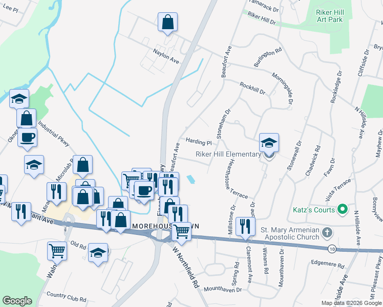 map of restaurants, bars, coffee shops, grocery stores, and more near 15 Boulderwood Drive in Livingston