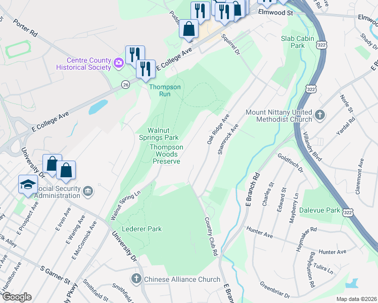 map of restaurants, bars, coffee shops, grocery stores, and more near in Centre