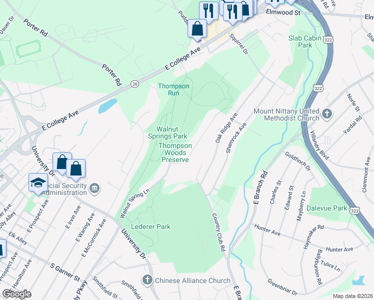 map of restaurants, bars, coffee shops, grocery stores, and more near in Centre