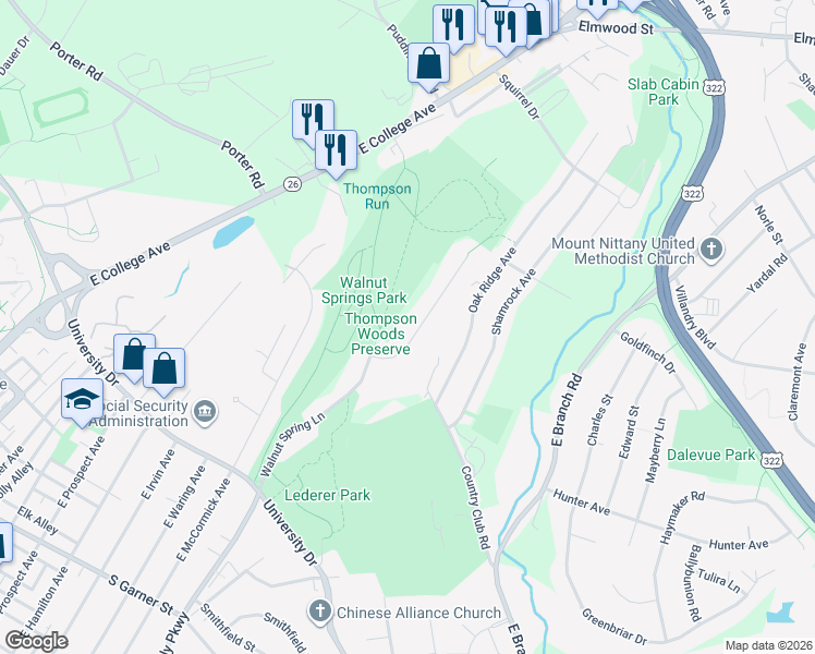 map of restaurants, bars, coffee shops, grocery stores, and more near in Centre