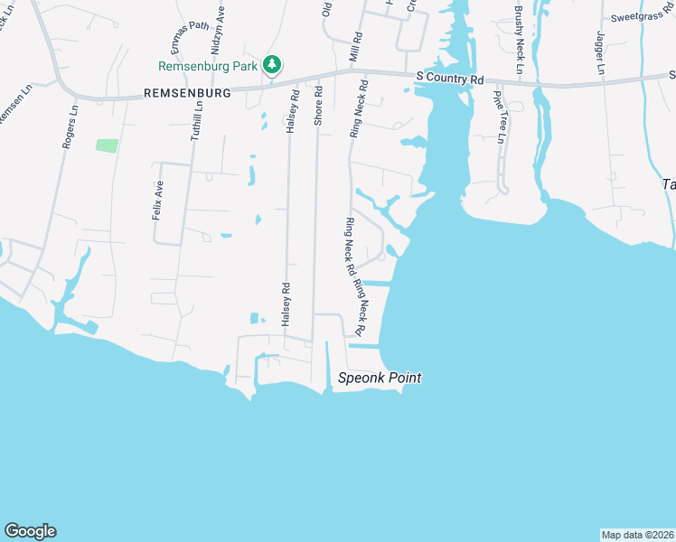 map of restaurants, bars, coffee shops, grocery stores, and more near 25 Ring Neck Road in Remsenburg-Speonk