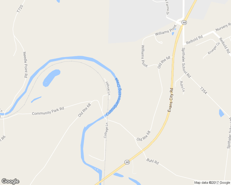 map of restaurants, bars, coffee shops, grocery stores, and more near 111 Hillvue Lane in Evans City