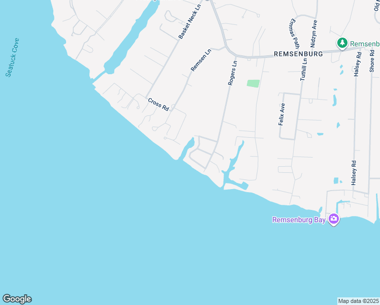 map of restaurants, bars, coffee shops, grocery stores, and more near 17 Southwind Lane in Bellport