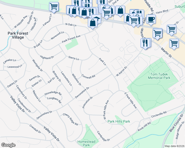 map of restaurants, bars, coffee shops, grocery stores, and more near 761-899 Cornwall Road in State College